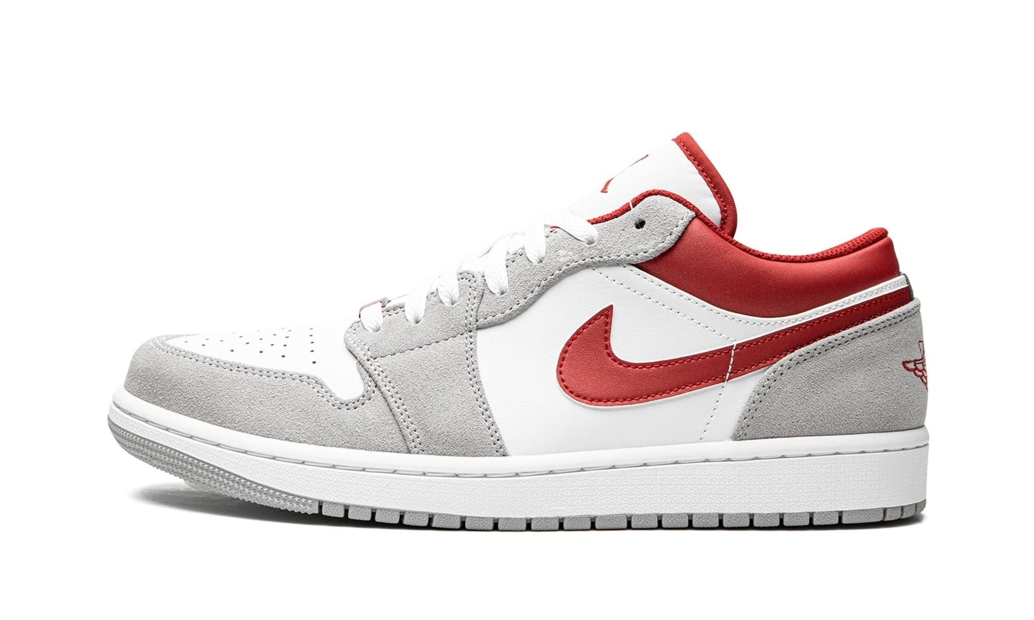 Air Jordan 1 Low SE White Grey Red / Light smoke grey gym red