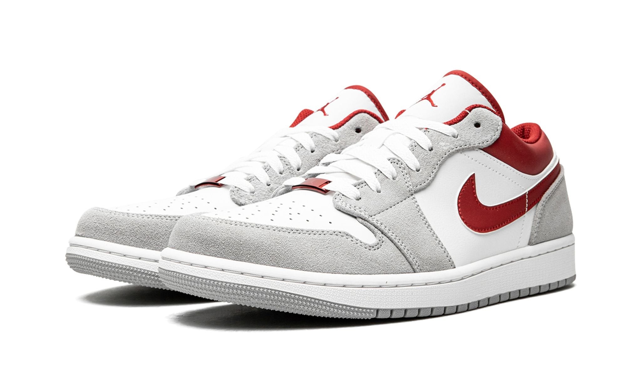 Air Jordan 1 Low SE White Grey Red / Light smoke grey gym red