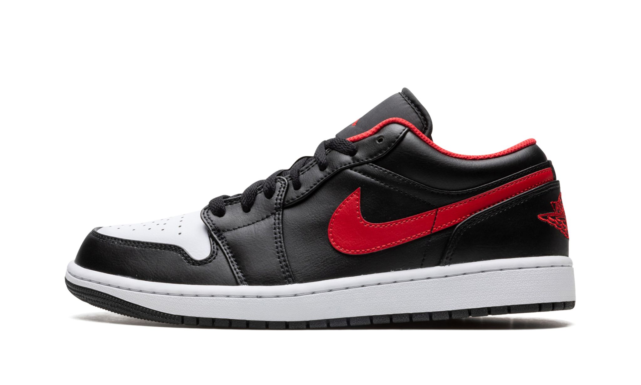 Air Jordan 1 Low BlackFireRedWhite / White Toe