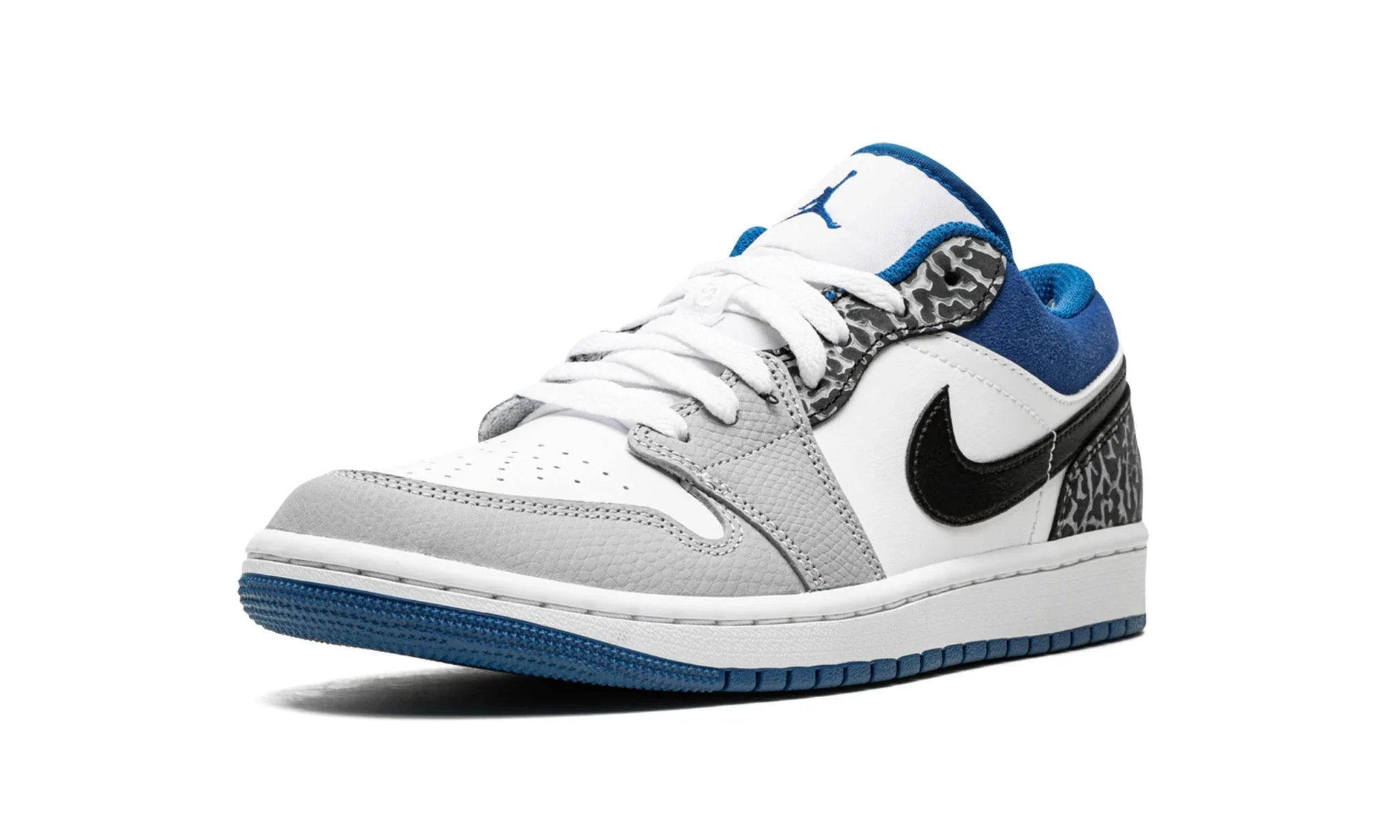 Air Jordan 1 Low Light Smoke Grey And Dark Marina Blue