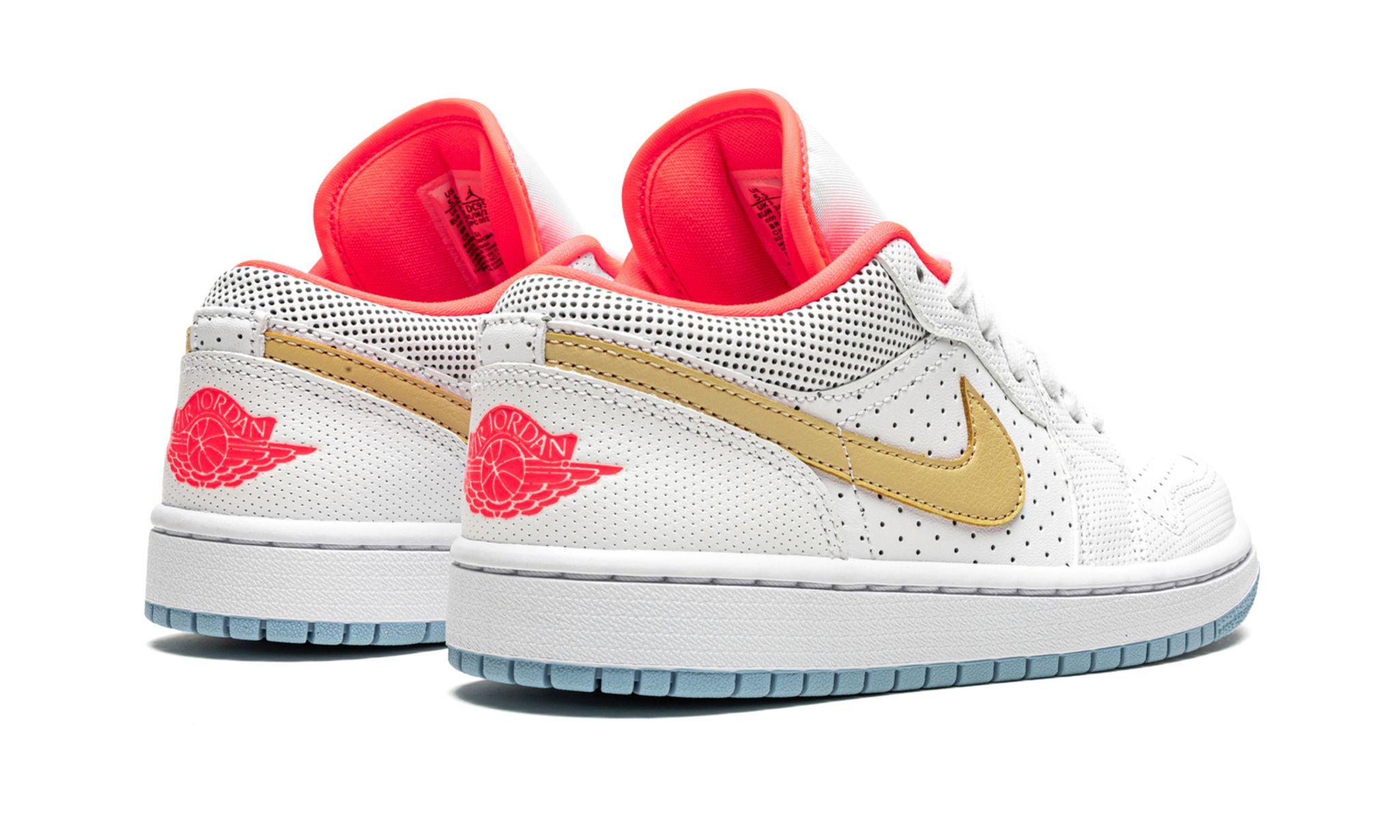 Wmns Air Jordan 1 Low SE White Sesame Flash Crimson
