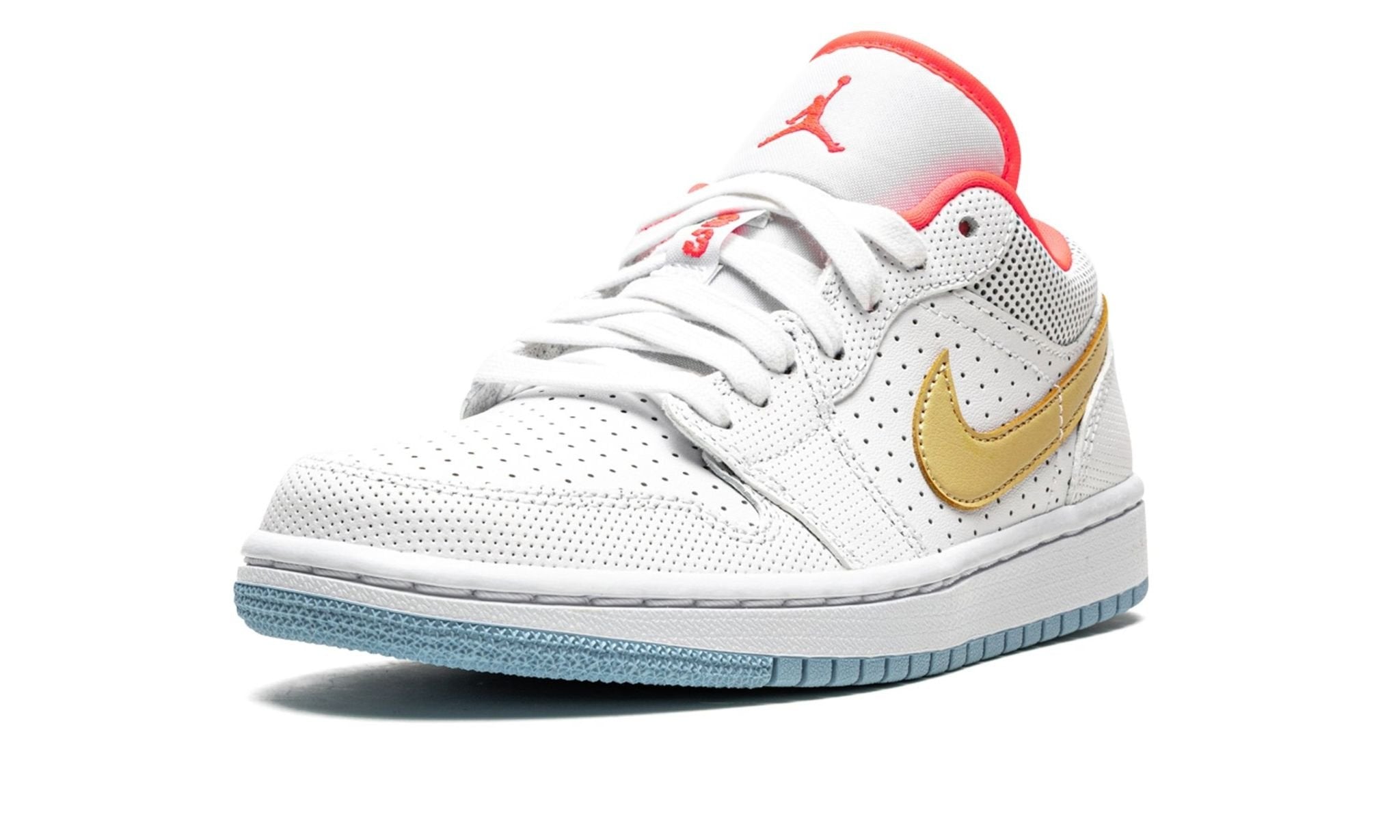 Wmns Air Jordan 1 Low SE White Sesame Flash Crimson