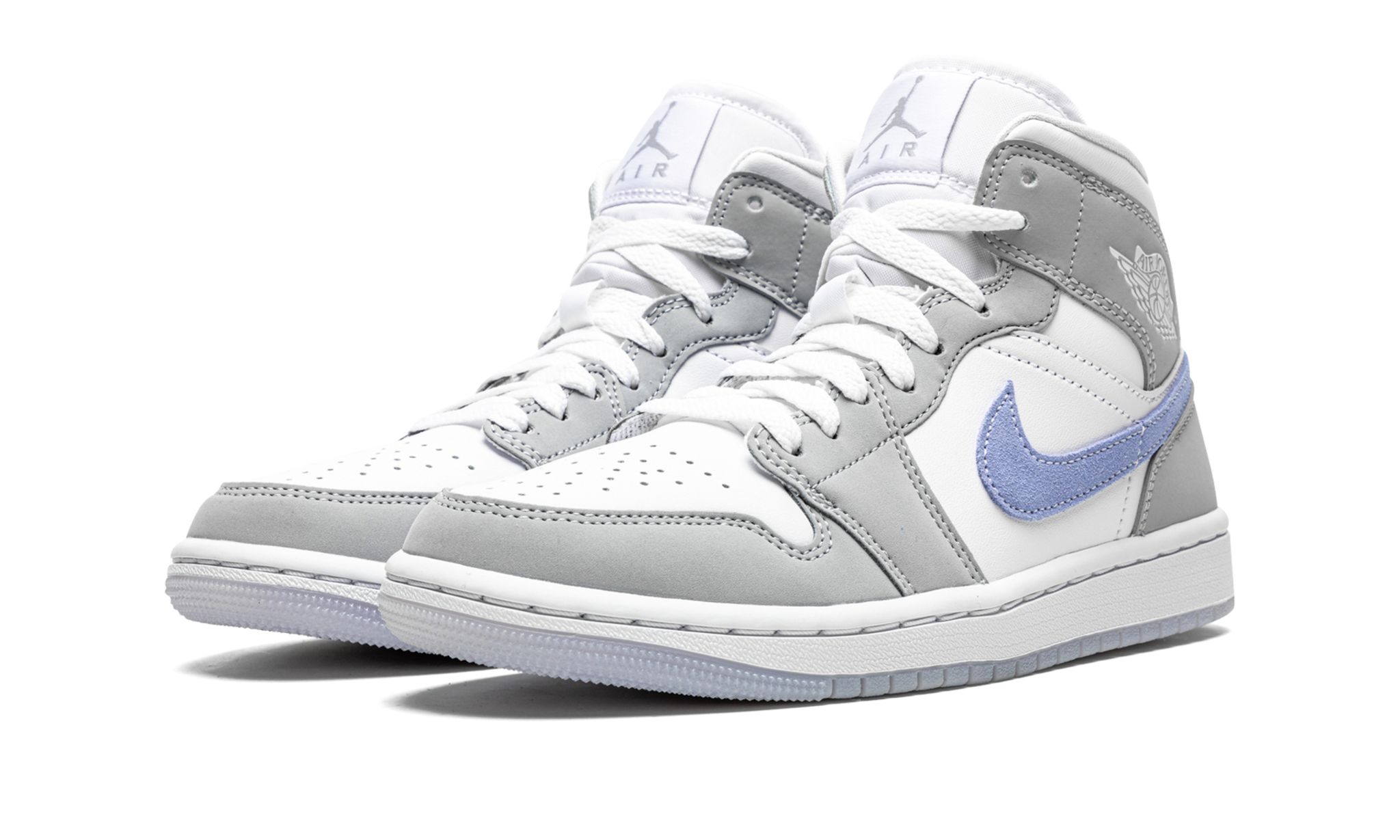 Wmns Air Jordan 1 Mid Wolf Grey Aluminum