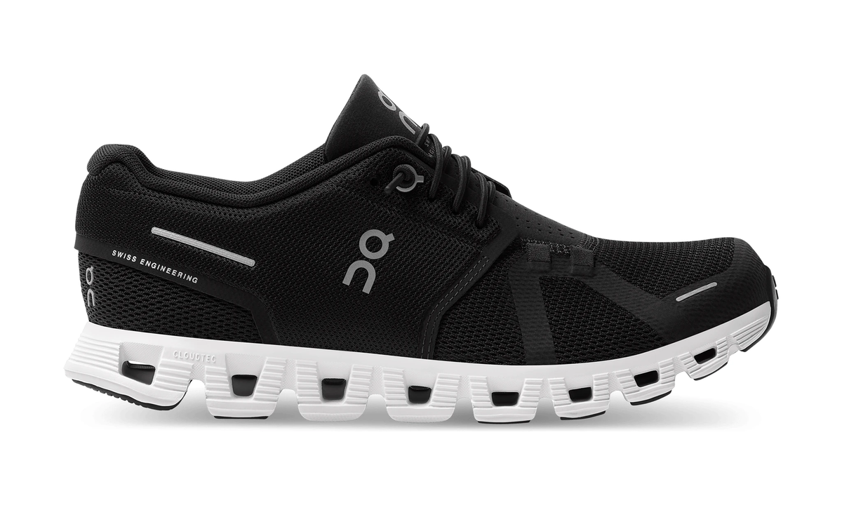 On Running Cloud 5 Black White (Women's) - Guerdon Kicks -