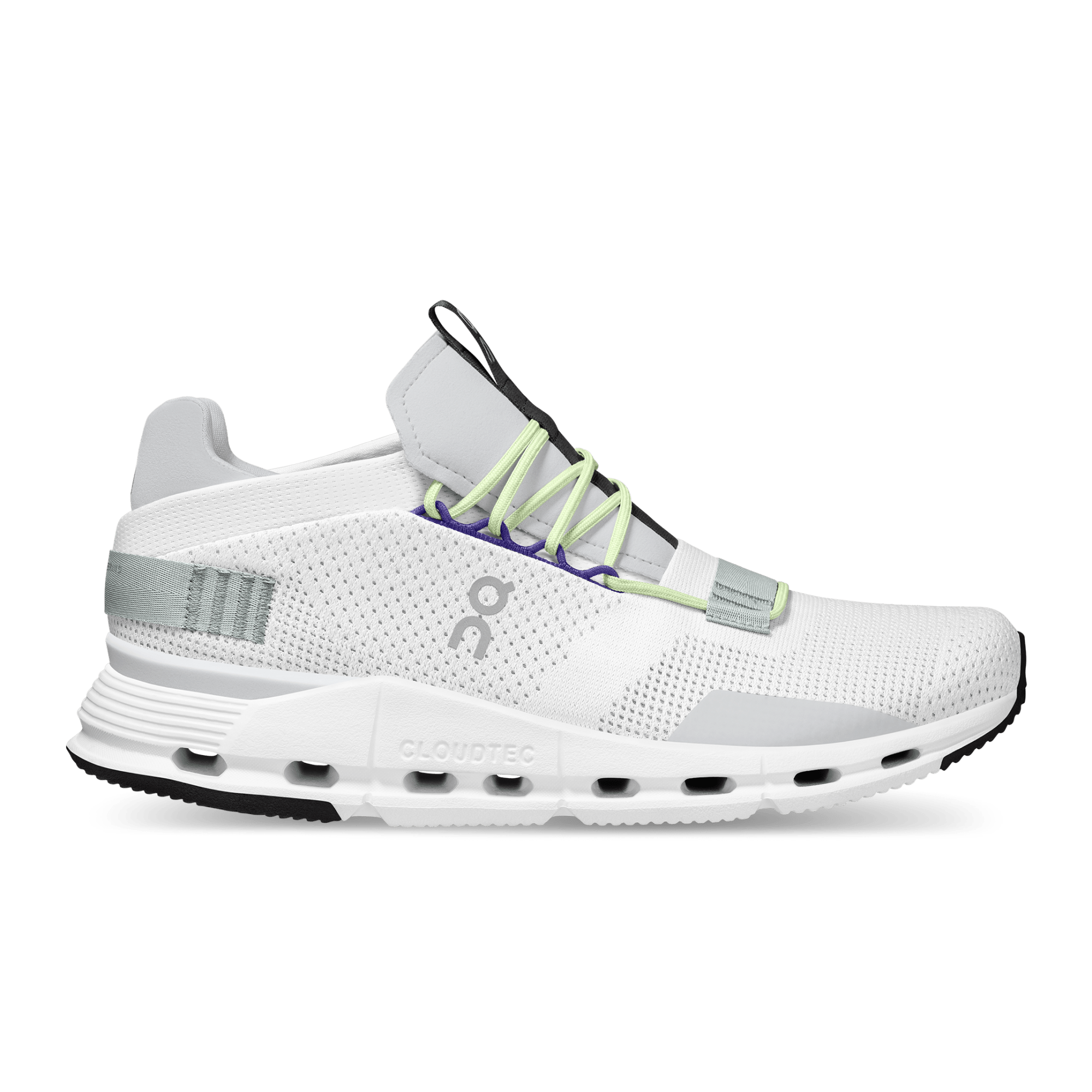On Running Cloudnova White Mineral Grey Purple - Guerdon Kicks -