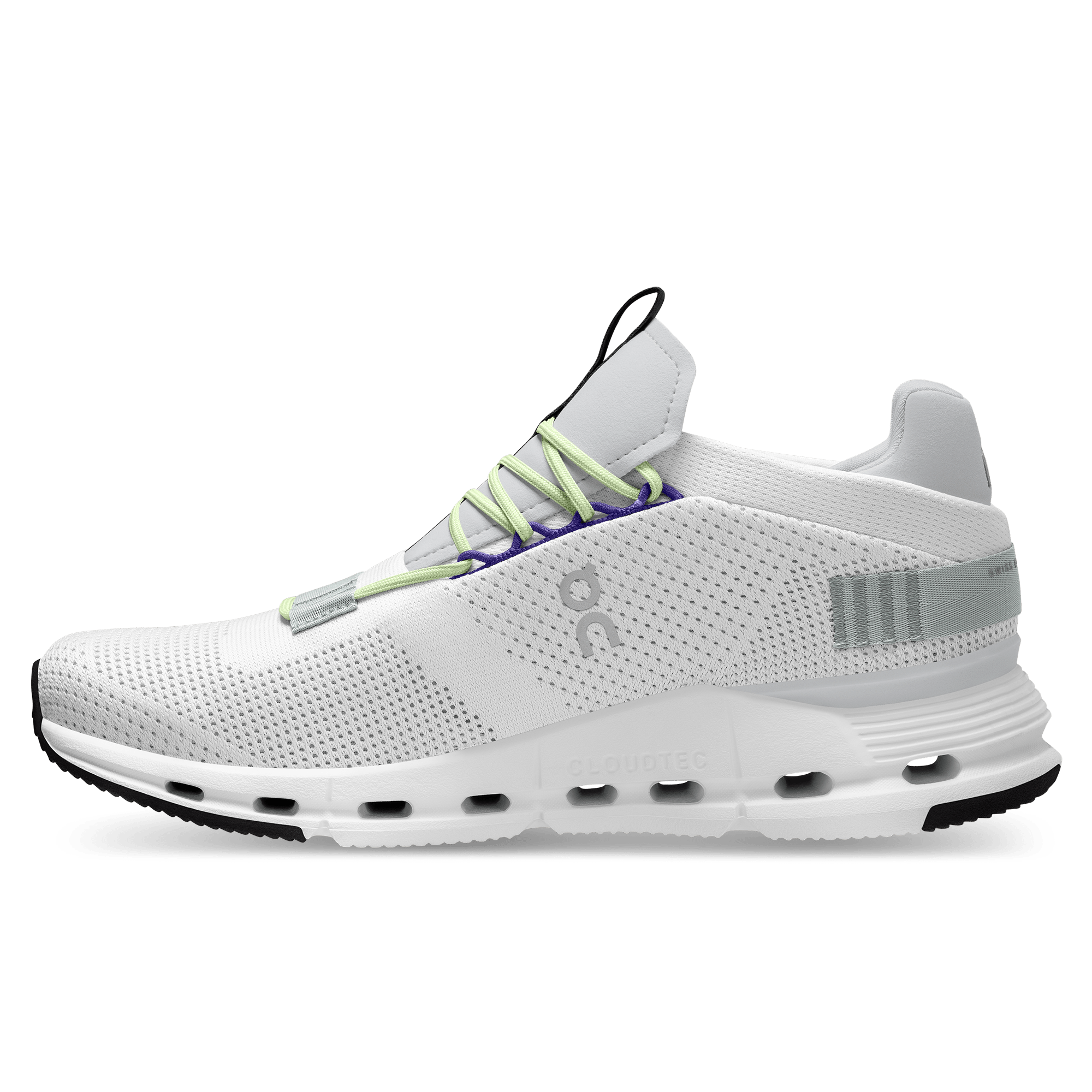 On Running Cloudnova White Mineral Grey Purple - Guerdon Kicks -
