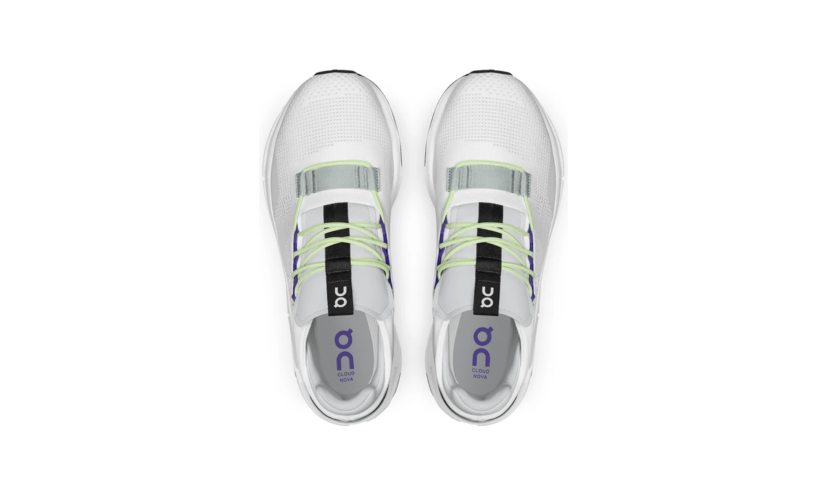On Running Cloudnova White Mineral Grey Purple - Guerdon Kicks -