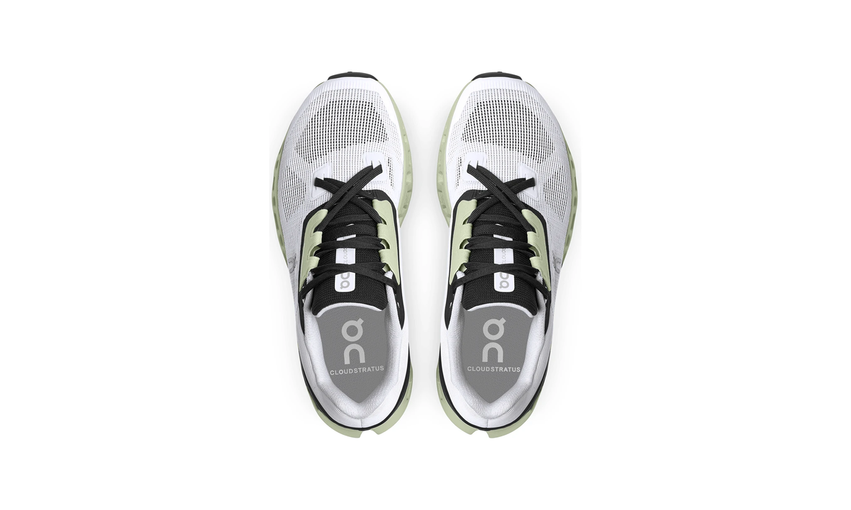 On Running Cloudstratus White Black Sage (Women's) - Guerdon Kicks -