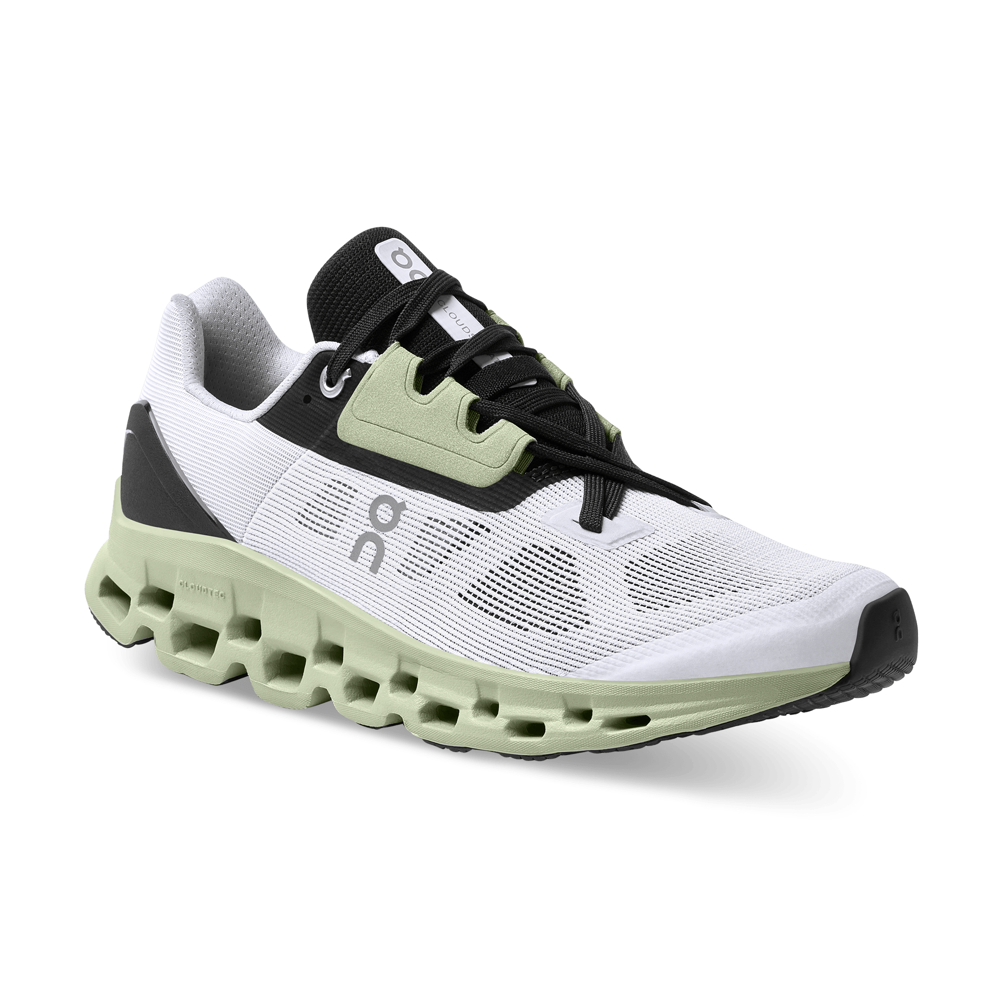 On Running Cloudstratus White Black Sage (Women's) - Guerdon Kicks -