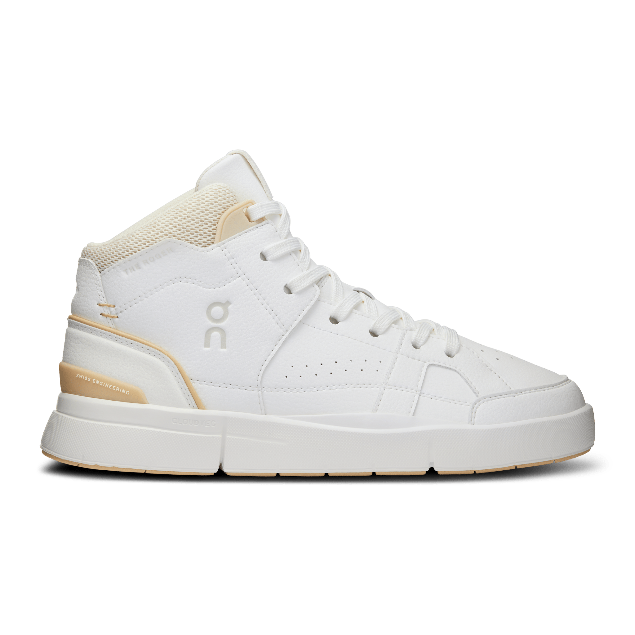 On The Roger Clubhouse Mid White Savannah (Women's) - Guerdon Kicks -