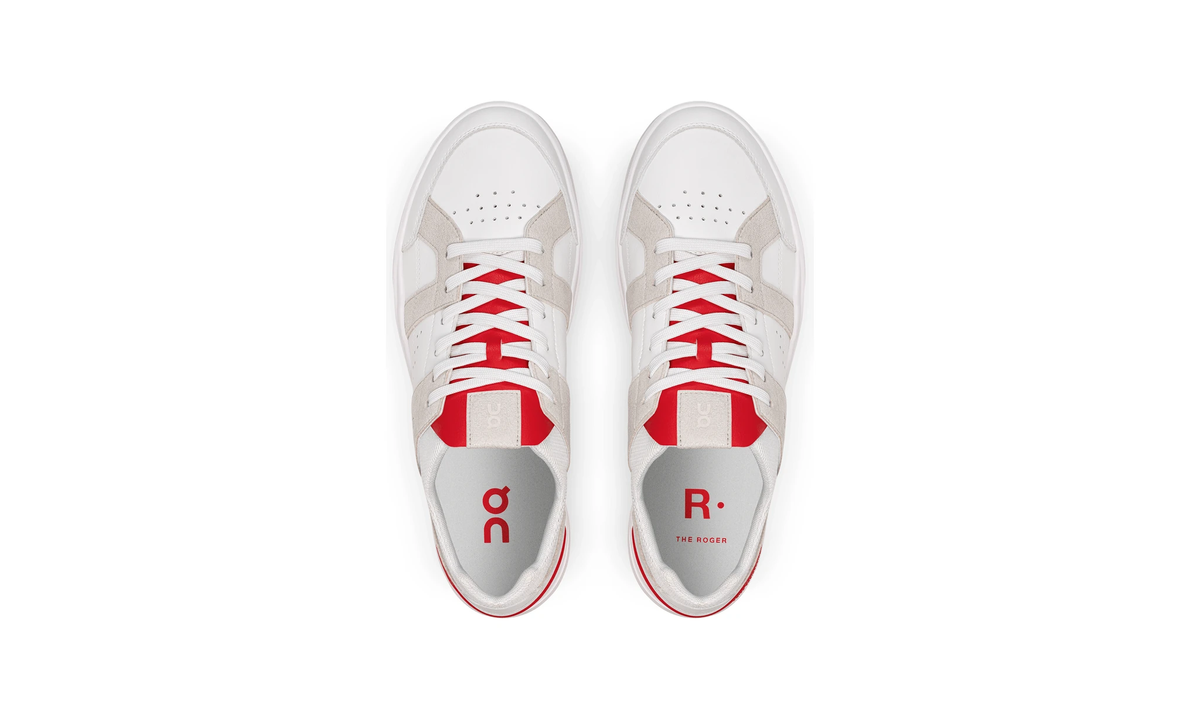 On The Roger Clubhouse White Grey Red - Guerdon Kicks -