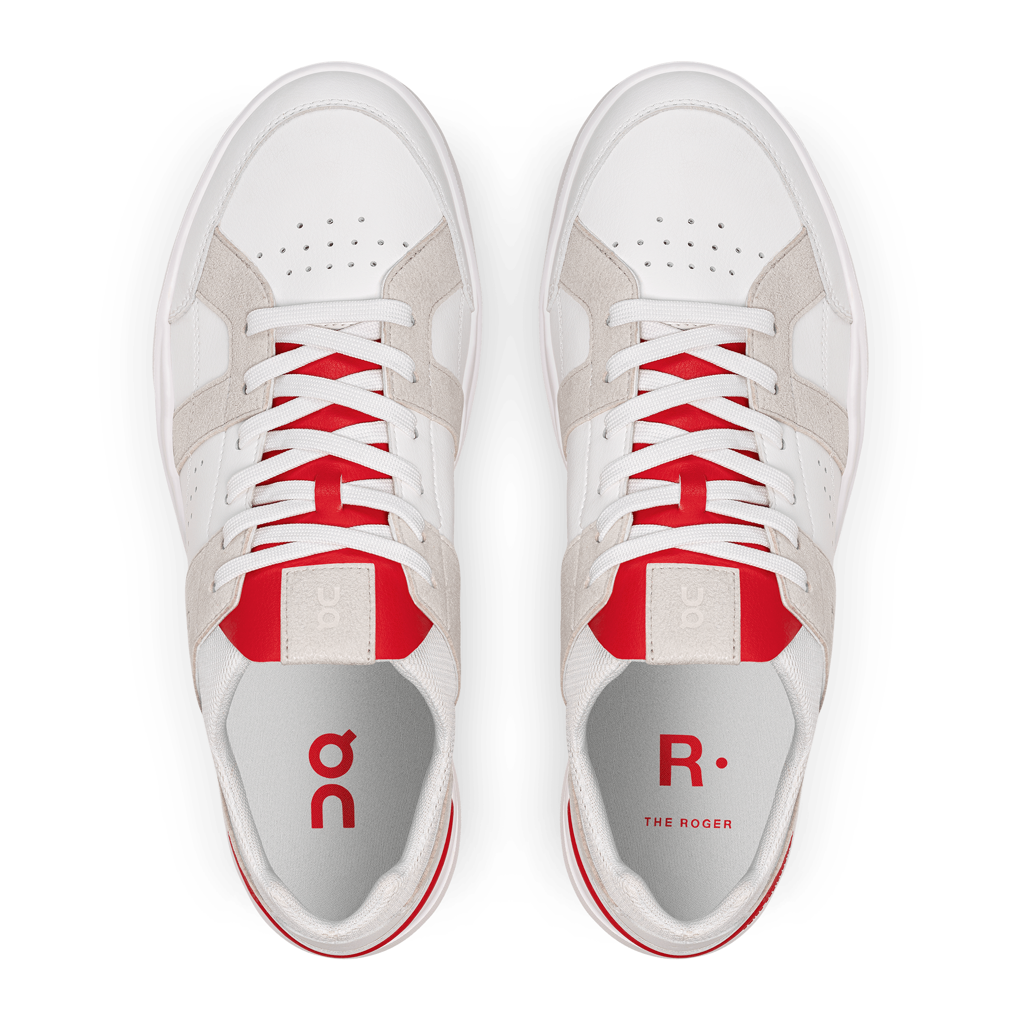 On The Roger Clubhouse White Grey Red - Guerdon Kicks -