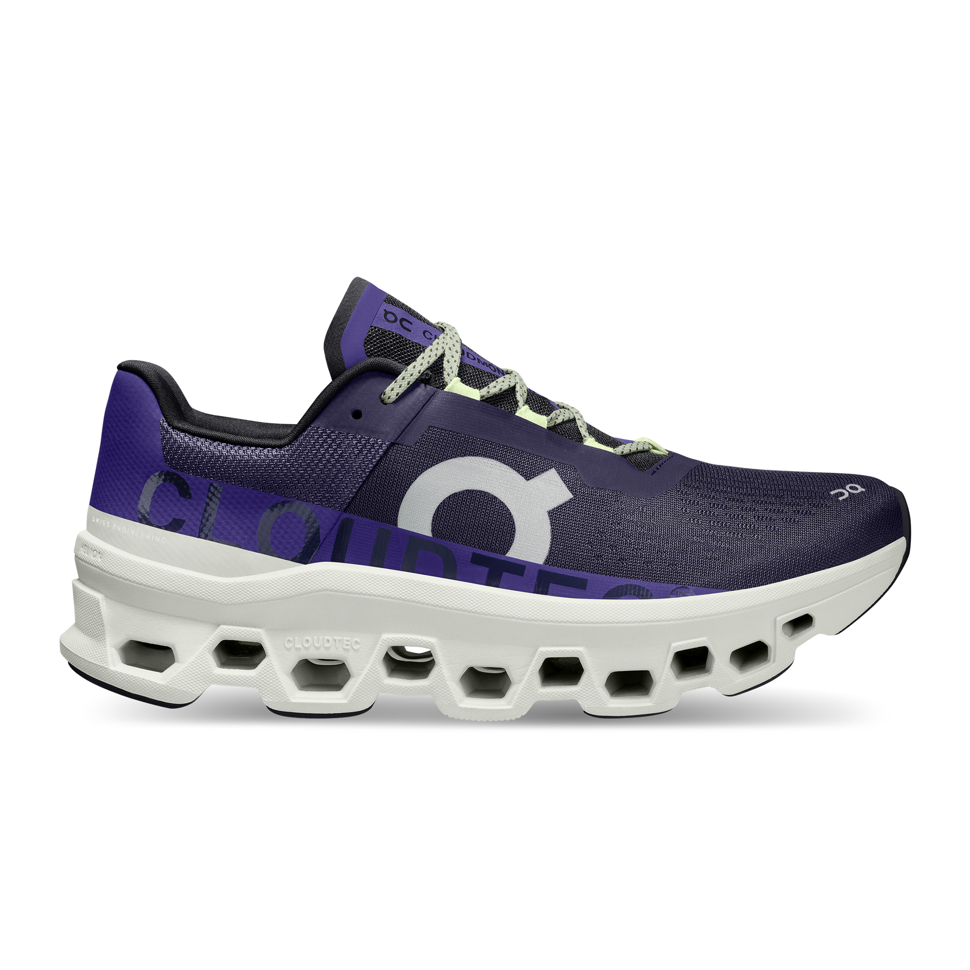 On Running Cloudmonster Acai Purple Yellow