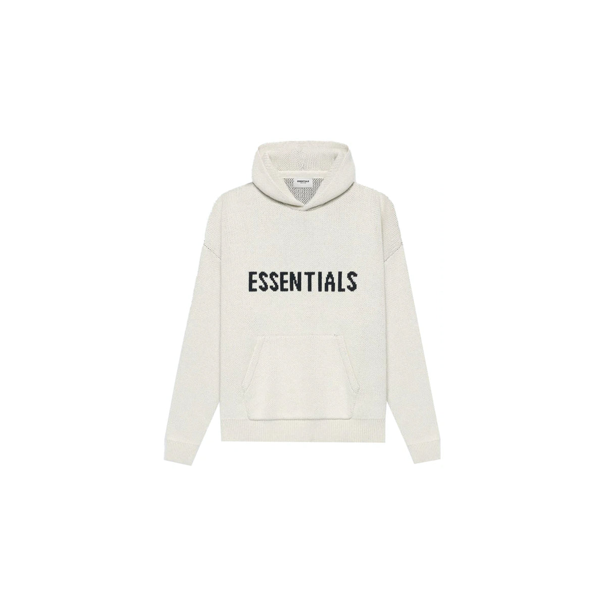 Fear Of God Essentials Knit Hoodie Fw20 Cream Essentials Knit