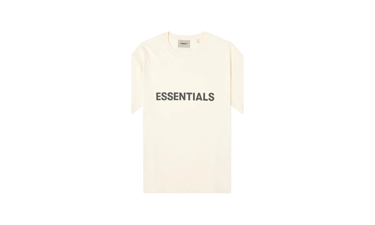 Essentials Boxy T-Shirt Applique Logo Butter Cream