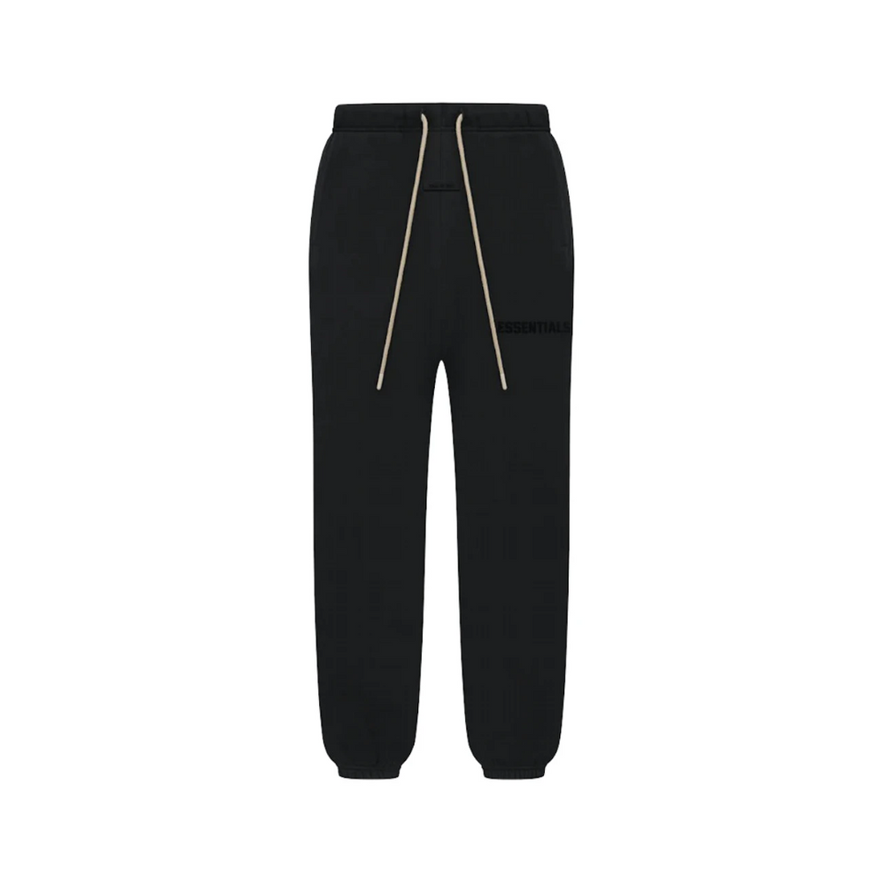 Essentials Cream Drawstring Sweatpant Jet Black