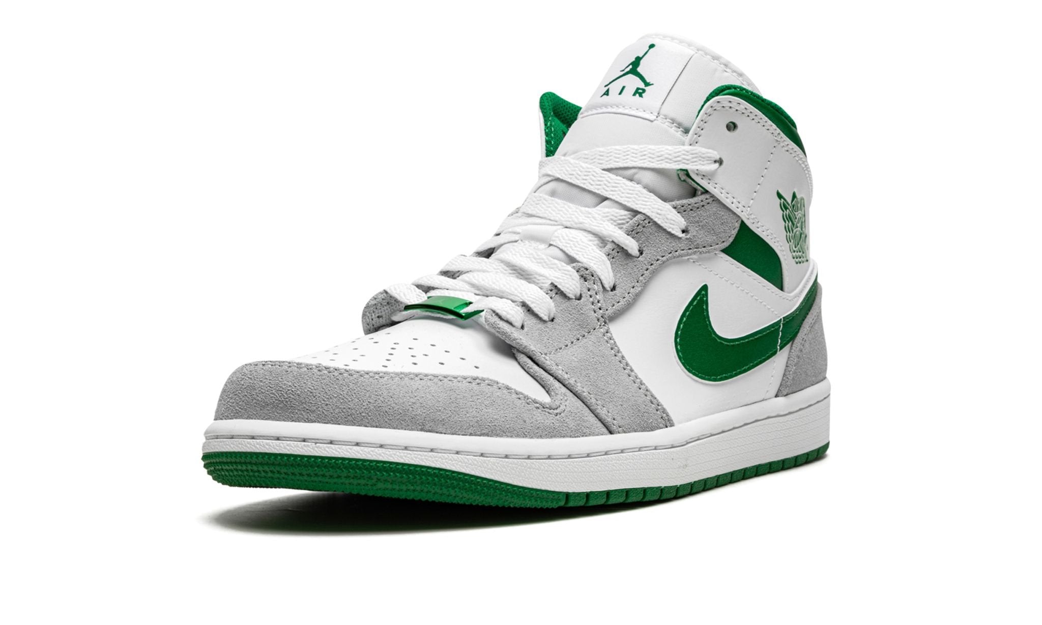 Air Jordan 1 Mid SE Grey Pine Green White