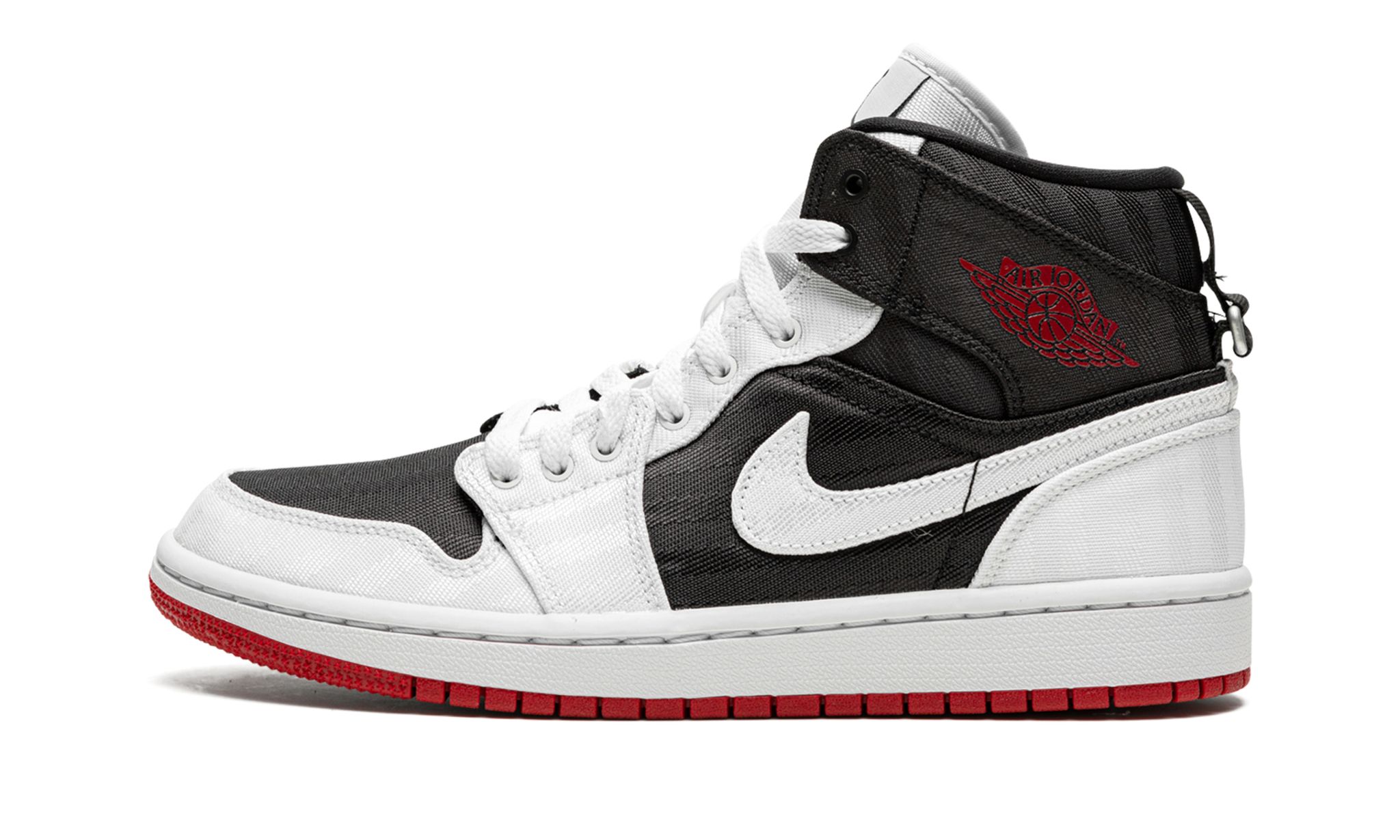 Wmns Air Jordan 1 Mid SE Utility White Black Gym Red