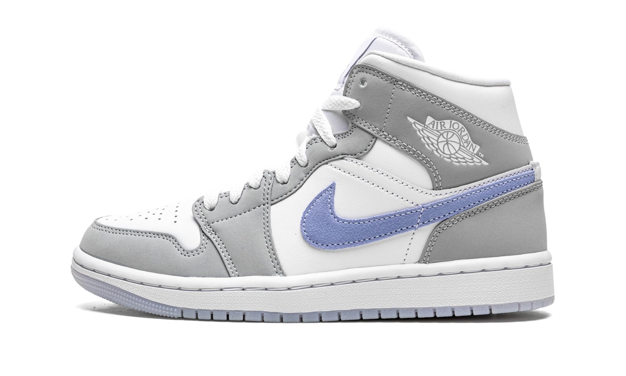 Wmns Air Jordan 1 Mid Wolf Grey Aluminum